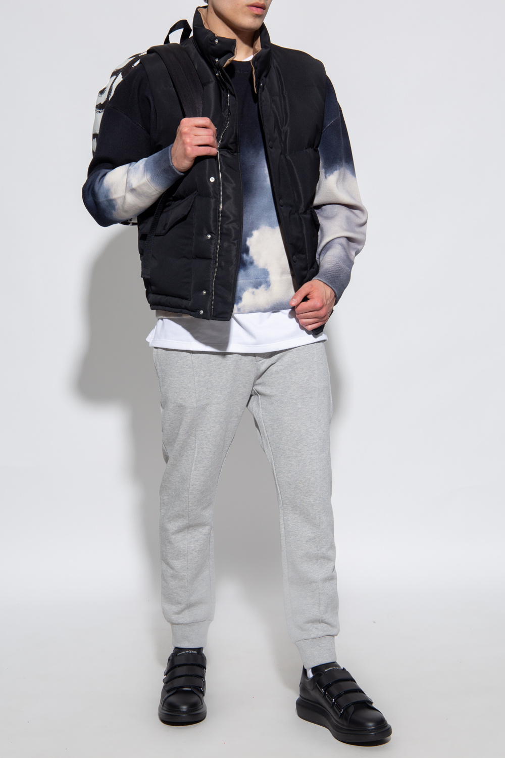 Alexander McQueen Graffiti logo cardigan - Quilted vest